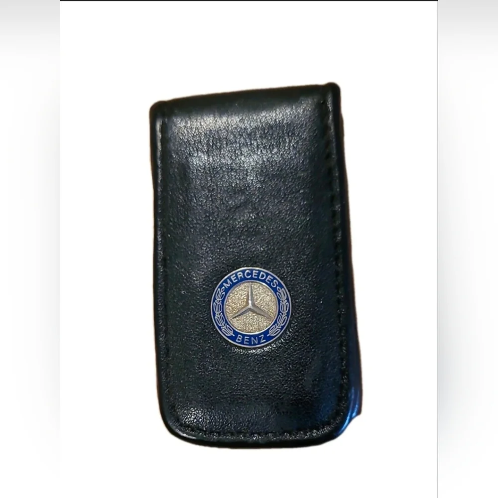 OEM Vintage NEW Y2K Mercedes Benz Classic Collection Leather Magnetic Money Clip